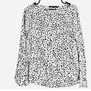 Zara Black And White Long Sleeve Size Large